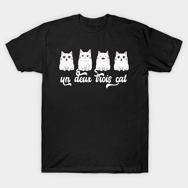 Un Deux Trois Cat tee  French Cat Tee Cat Lady T-Shirt by NIKA13
